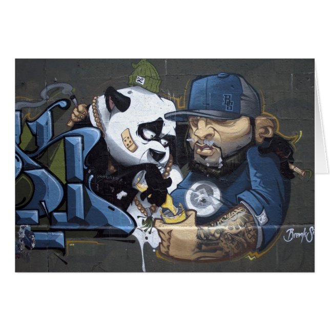 Panda Kärlek Hälsningskort (Framsidan Horizontal)