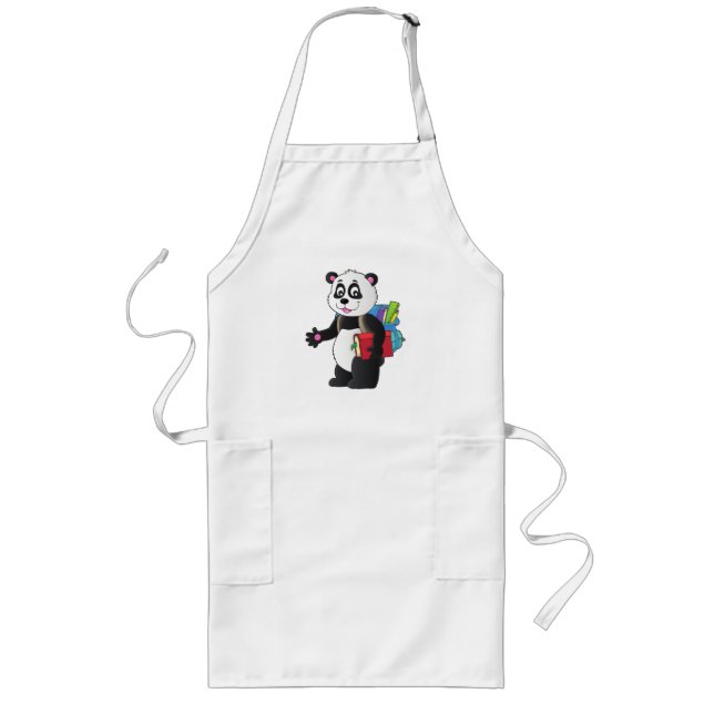 Panda kärlek långt förkläde (Framsidan)