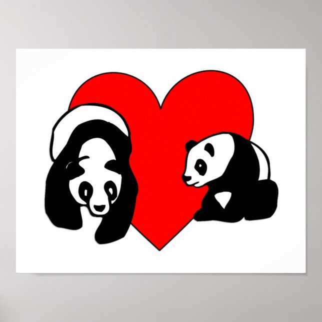 Panda Kärlek Poster (Framsidan)