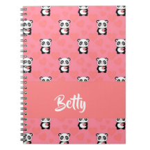 Panda kärlek rosa mönster