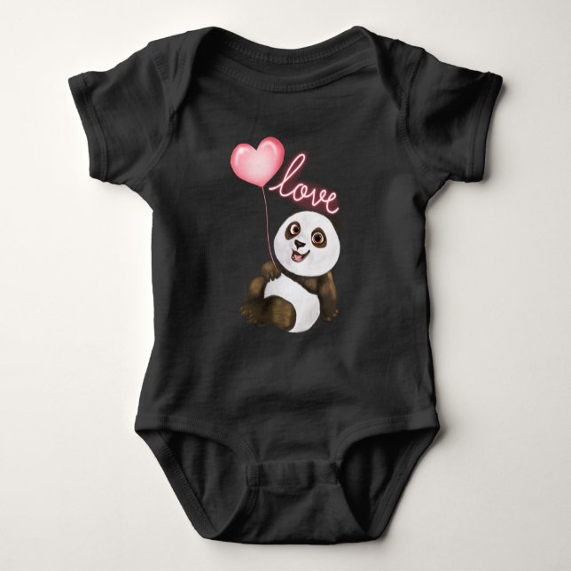 Panda Kärlek T Shirt (Framsida)