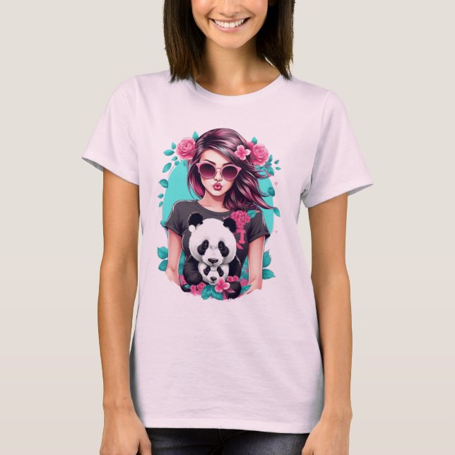 Panda Kärlek T Shirt (Framsida)