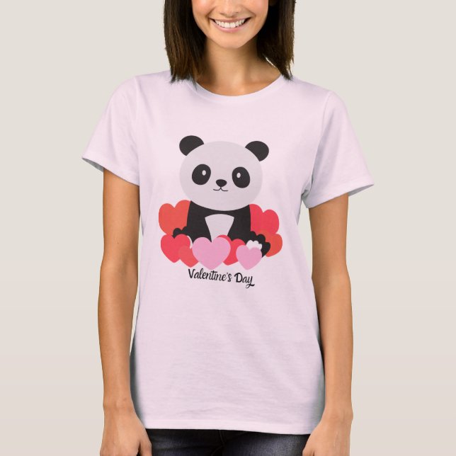 Panda Kärlek T Shirt (Framsida)