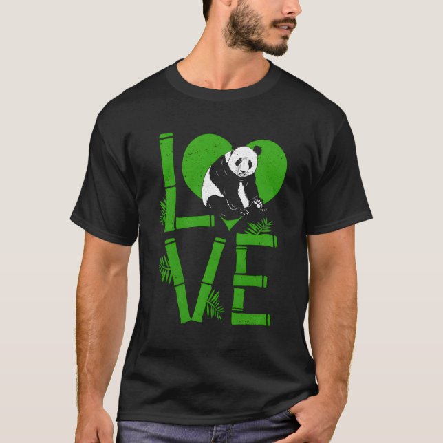 Panda Kärlek T Shirt (Framsida)
