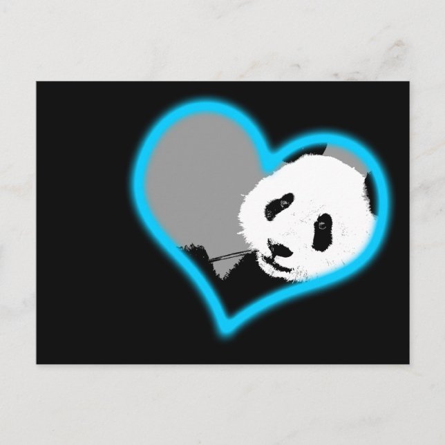 Panda kärlek. vykort (Framsida)