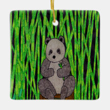 Panda - Keramisk Ornament
