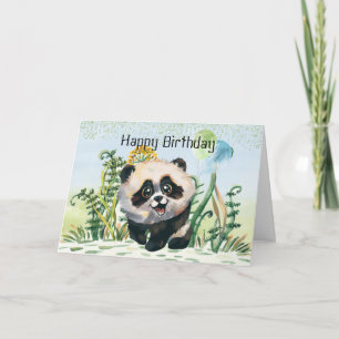 Panda Kid Grattis på födelsedagen Kort