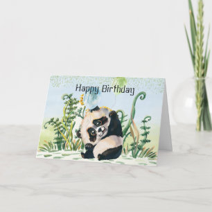 Panda Kid Grattis på födelsedagen Kort