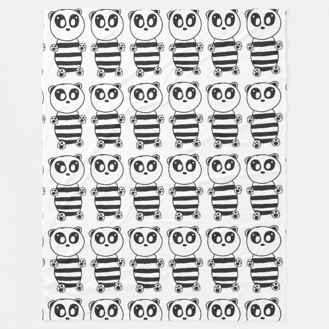 Panda Kids   Fleecefilt (Framsidan)