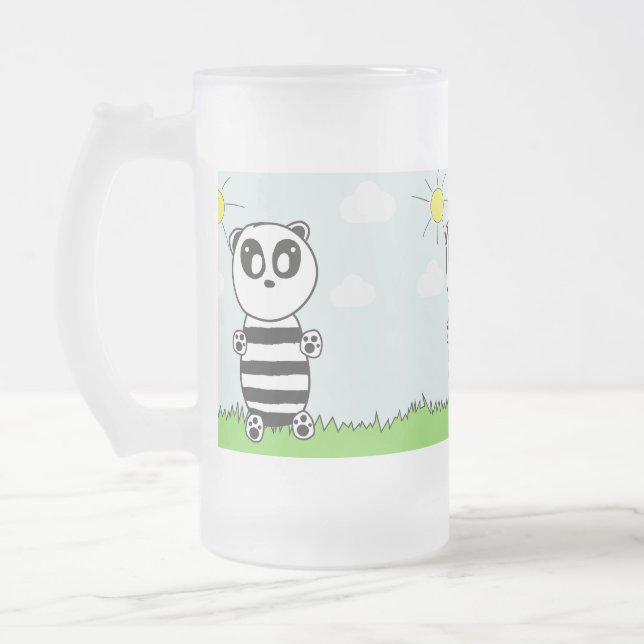 Panda Kids Frostat Ölglas (Vänster)