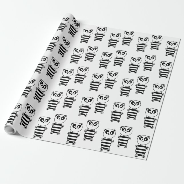 Panda Kids Presentpapper (Utrullad)