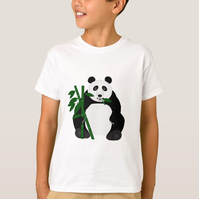 Panda Kids Tshirt T Shirt (Framsida)