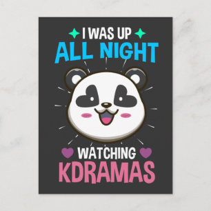 Panda Koreanska Drama Movie älskare Vykort