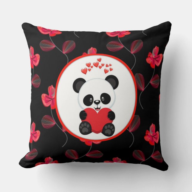 Panda kuddpude design  kudde (Framsida)