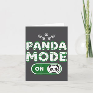 Panda-läge På Roligt Djur Björn Älskare Ägare Kost Kort