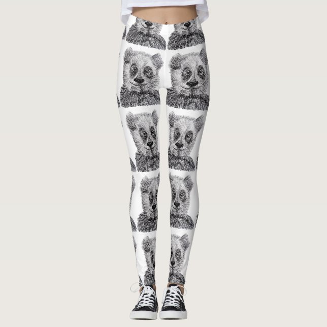 Panda Leggings, M Leggings (Framsida)