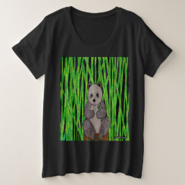 Panda (levande) - Dam T-Shirt Plus Storlek