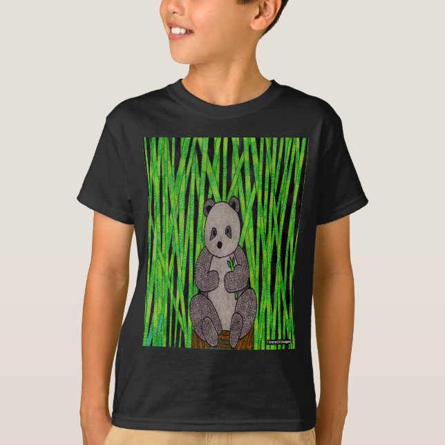 Panda (levande) - Grundläggande T-Shirt för Pojkar (Framsida)
