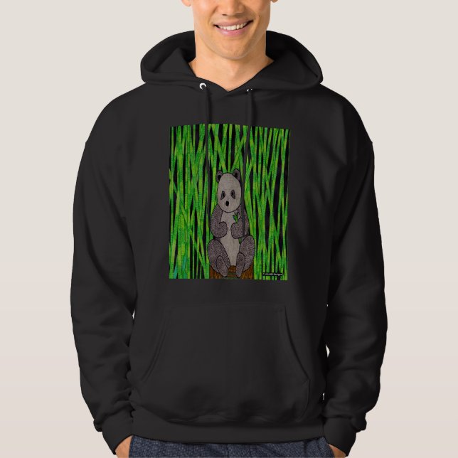 Panda (levande) - Herrens hoodie (Framsida)