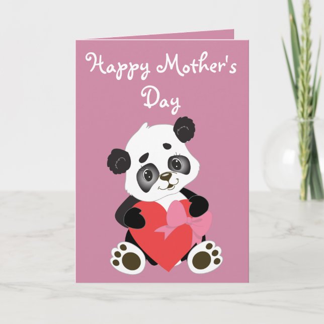Panda Lycklig Baby Kort (Framsida)