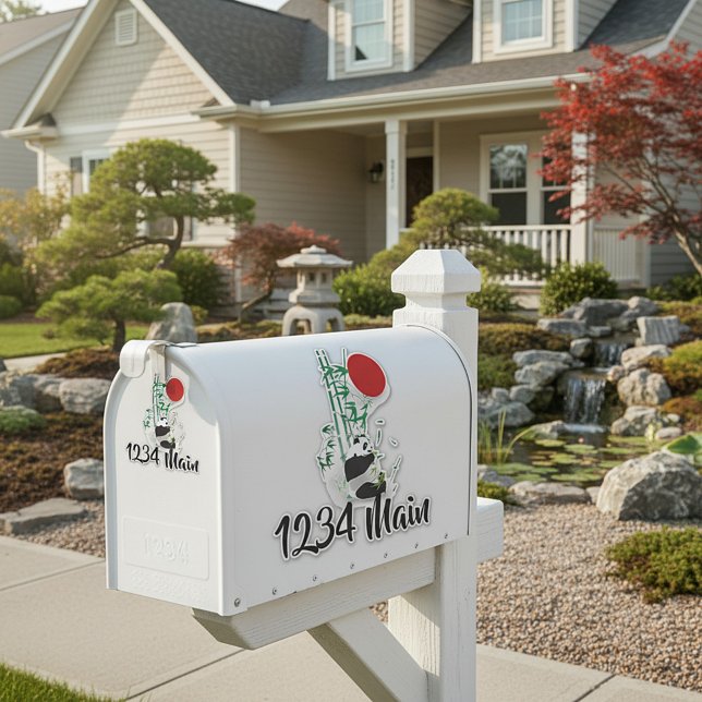 Panda mailbox-dekal klistermärken (Skapare uppladdad)