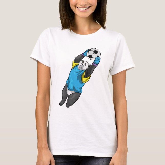 Panda Målvakt Fotboll T Shirt (Framsida)