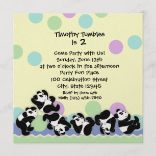 Panda Mania Inbjudningar
