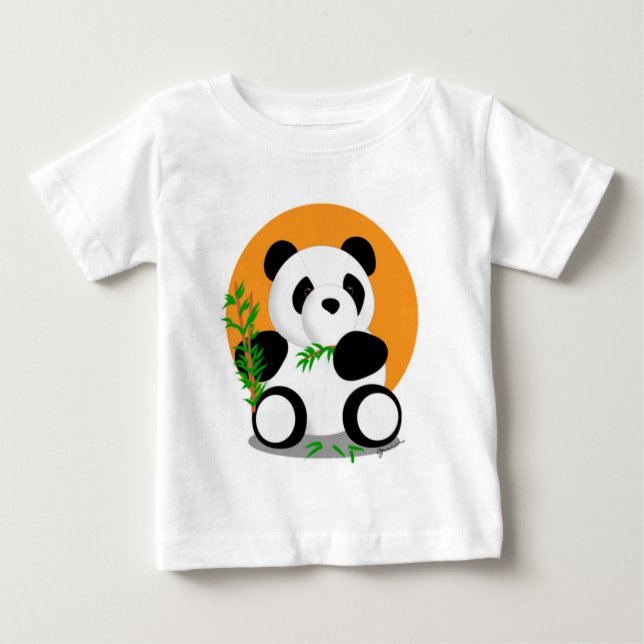 Panda-matande bamboskjorta t shirt (Framsida)