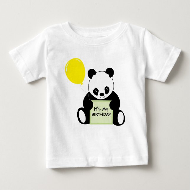 Panda med ålder & mer för Ballonanpassadenamn Tröja (Framsida)