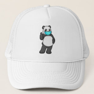 Panda med Ansikte mask Keps