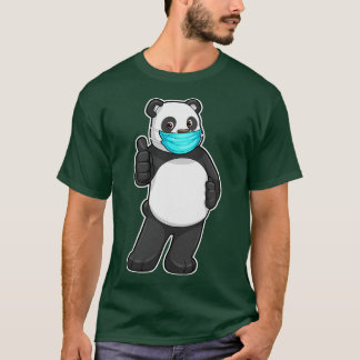 Panda med Ansikte mask T Shirt