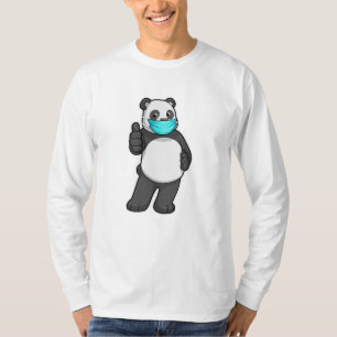 Panda med Ansikte mask T Shirt