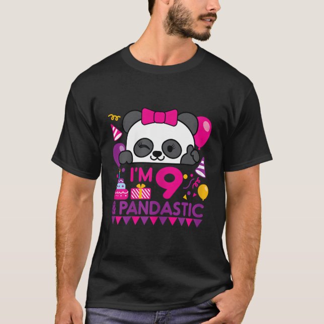 Panda med ballong 9 Py T Shirt (Framsida)