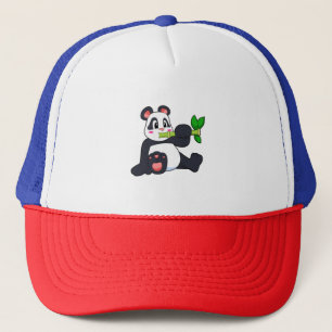 Panda med Bamboo Keps