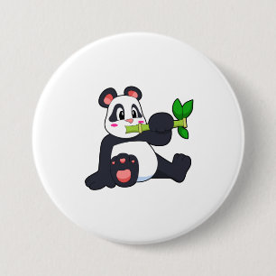 Panda med Bamboo Knapp