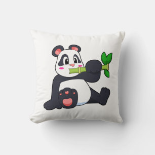 Panda med Bamboo Kudde