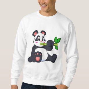 Panda med Bamboo Lång Ärmad Tröja