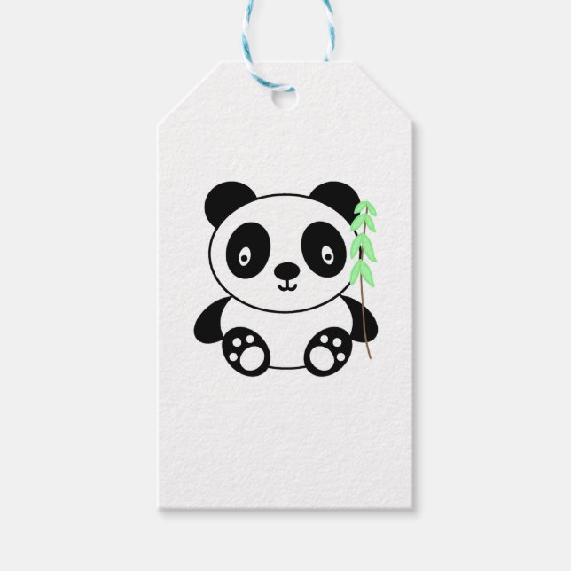 Panda med Bamboo Presentetikett (Framsidan)