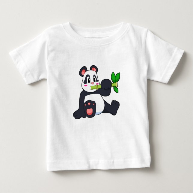 Panda med Bamboo T Shirt (Framsida)