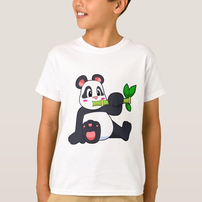 Panda med Bamboo T Shirt (Framsida)