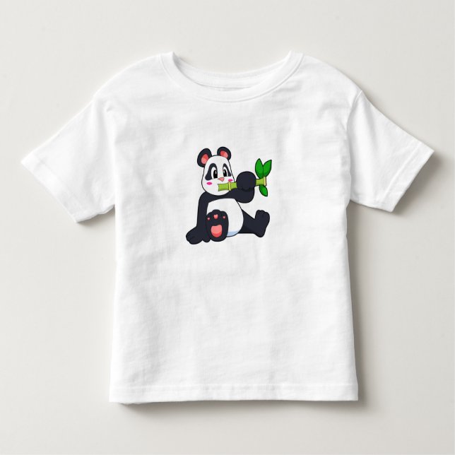 Panda med Bamboo T Shirt (Framsida)
