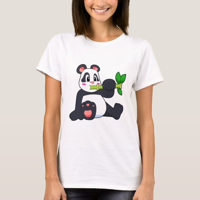 Panda med Bamboo T Shirt (Framsida)