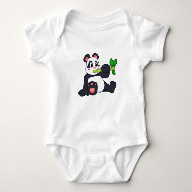 Panda med Bamboo T Shirt (Framsida)