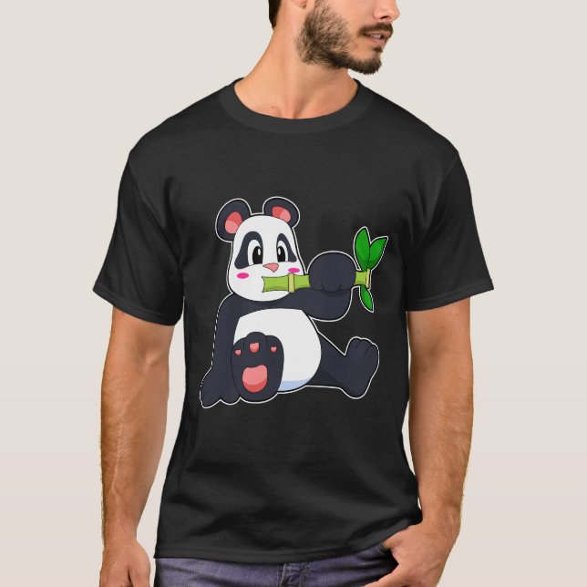 Panda med Bamboo T Shirt (Framsida)