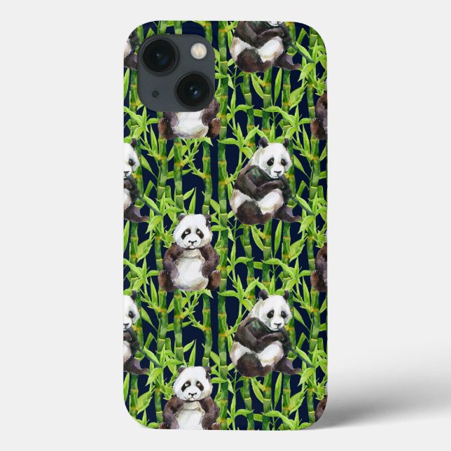 Panda med bambumönster i akvarell (Baksida)