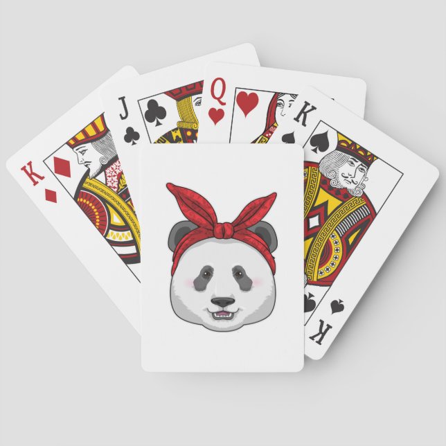 Panda med Bandana Casinokort (Baksidan)