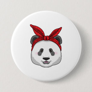 Panda med Bandana Knapp