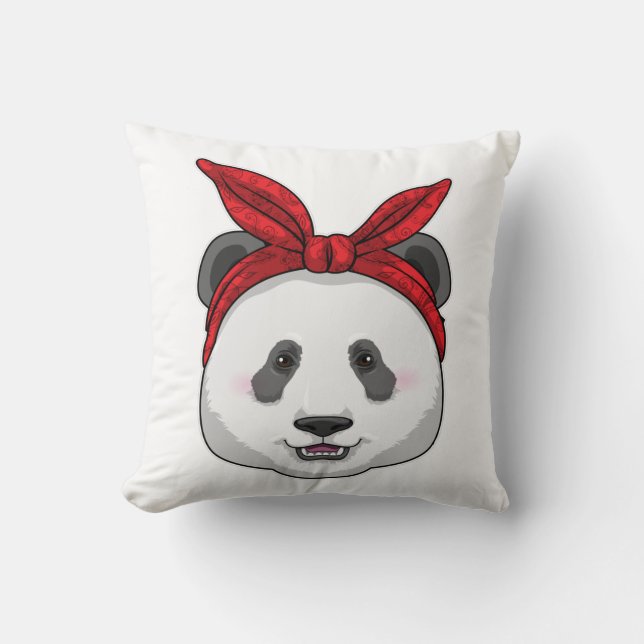 Panda med Bandana Kudde (Framsida)