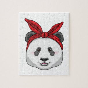 Panda med Bandana Pussel