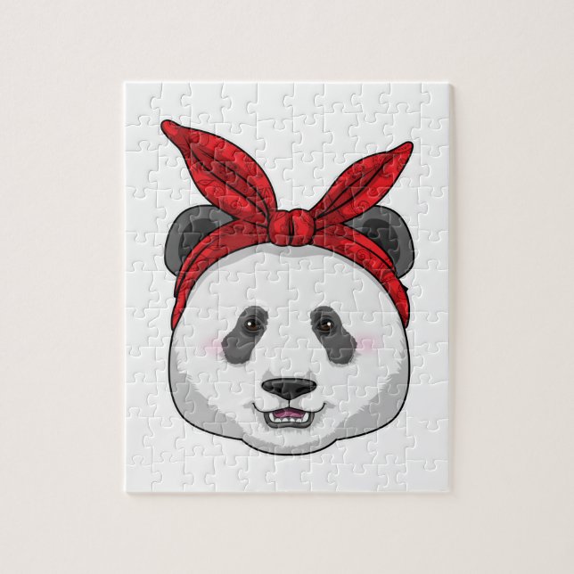 Panda med Bandana Pussel (Vertikal)